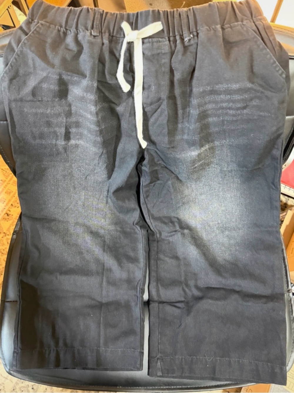 Women’s Black Capris with Drawstring Waist